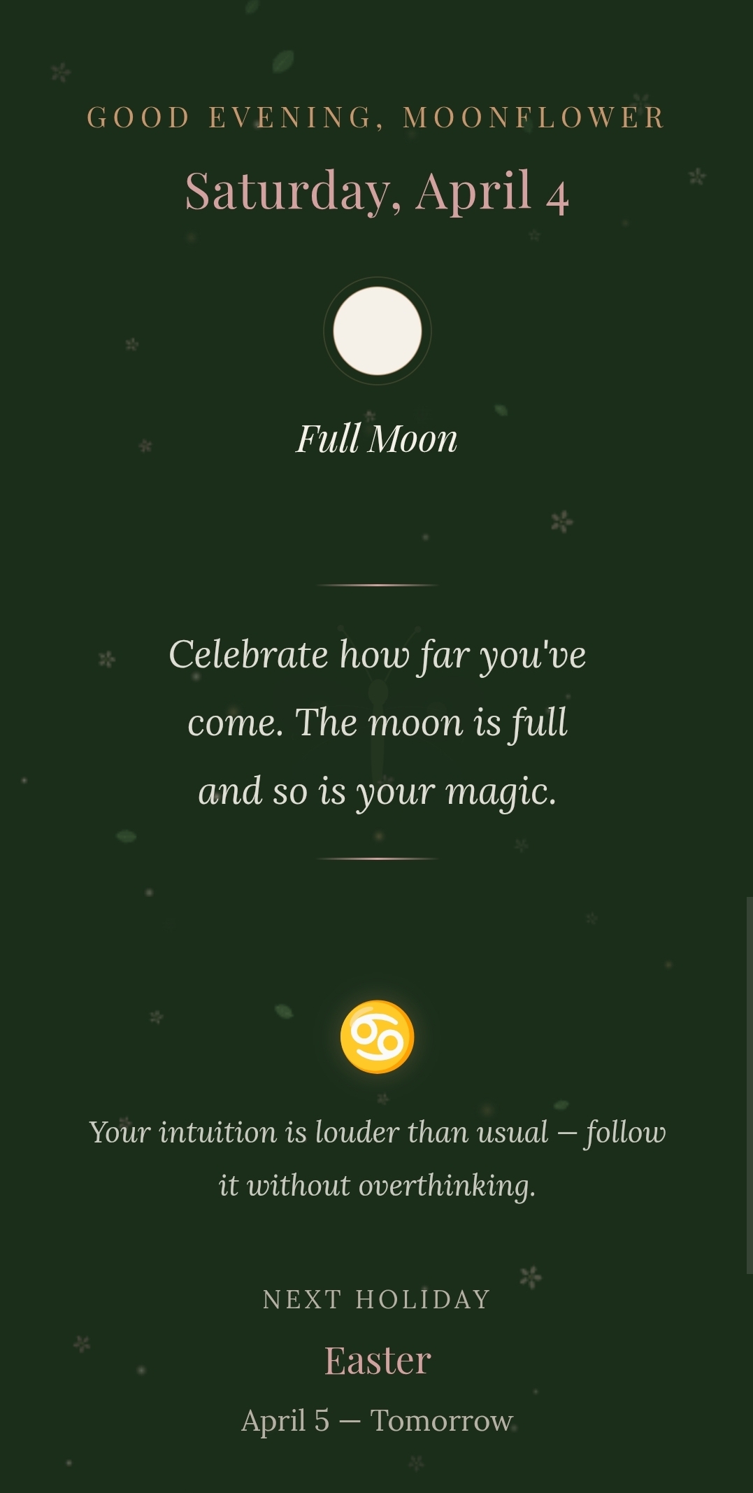 Apothecaria — Full Moon dashboard