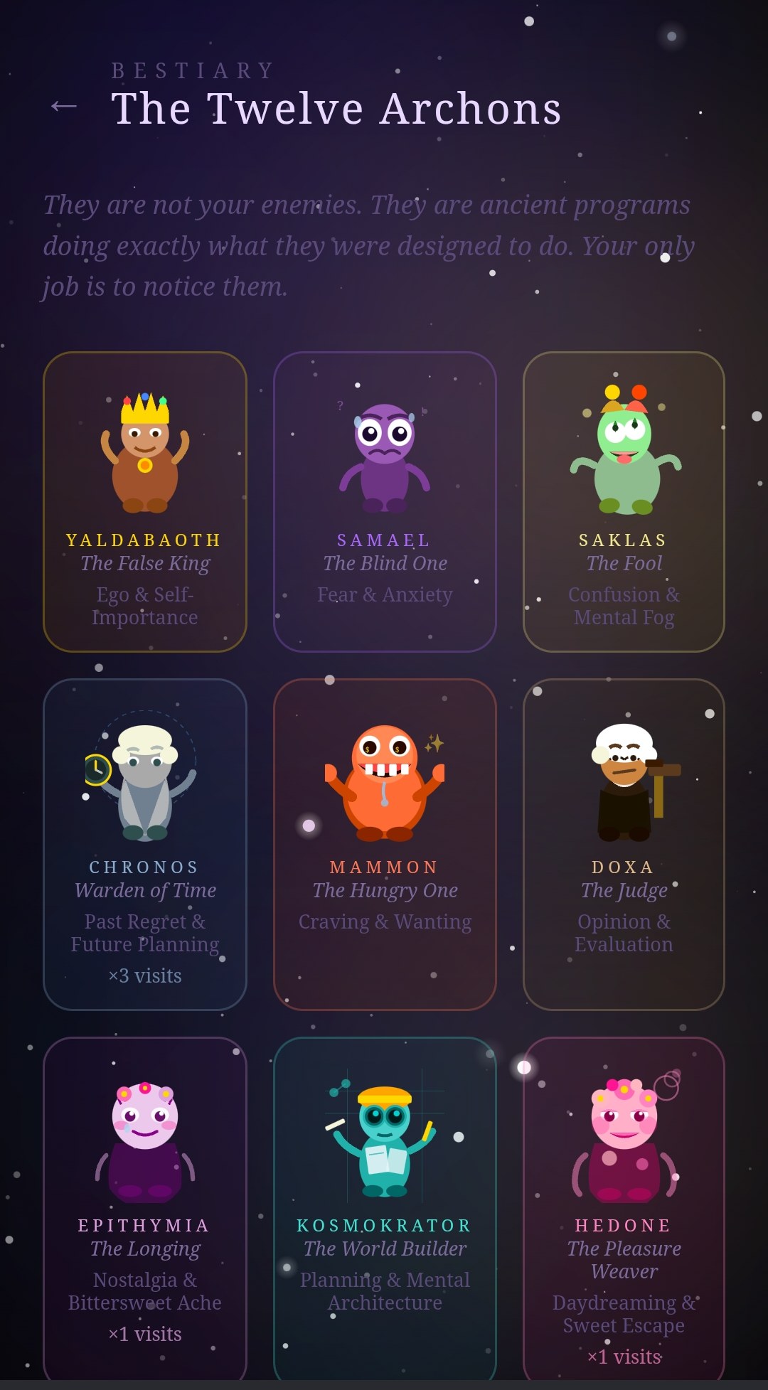 ZenKeeper &mdash; the Twelve Archons bestiary