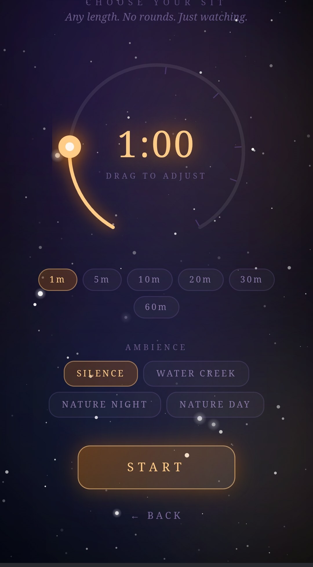 ZenKeeper &mdash; choose your sit length and ambience