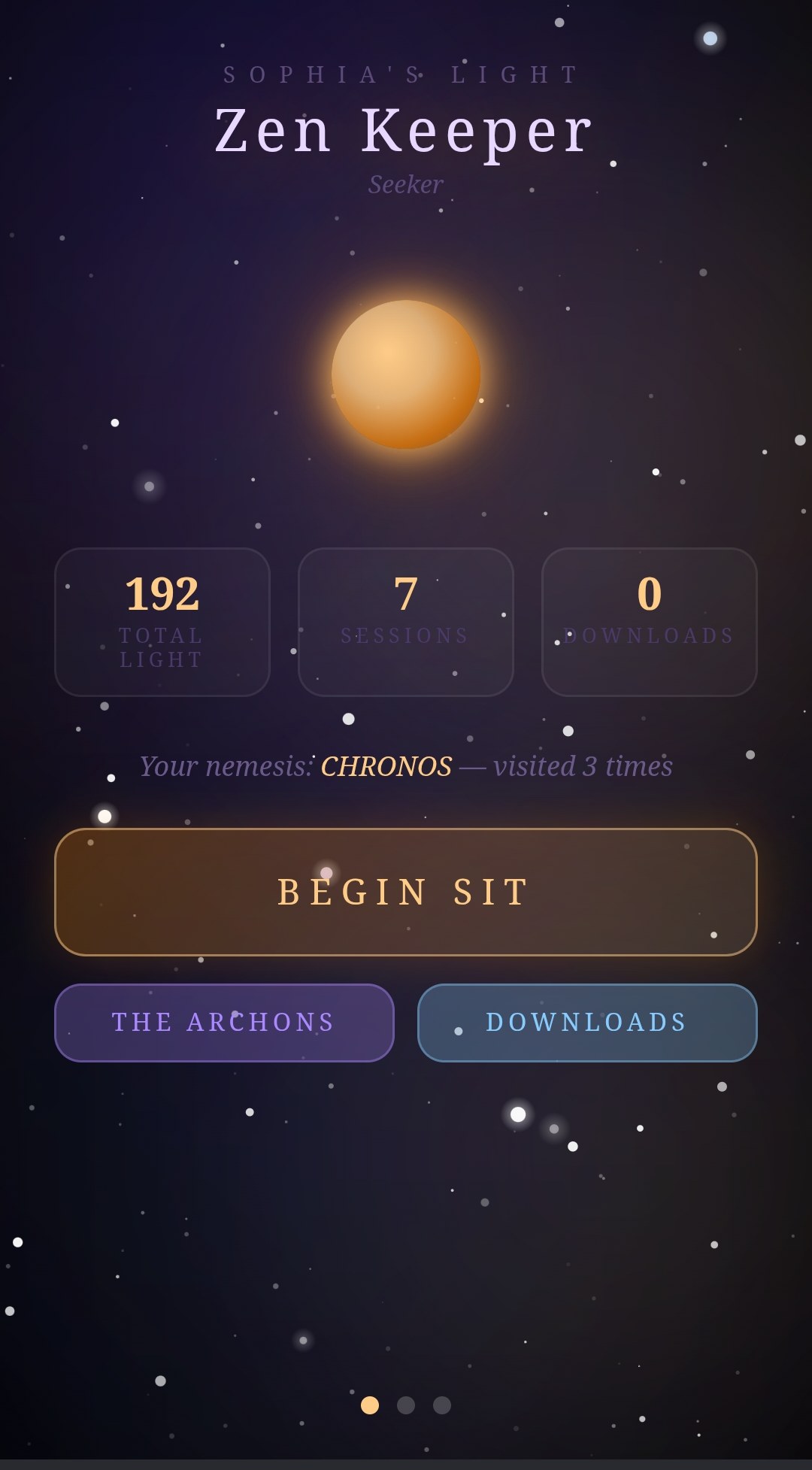 ZenKeeper &mdash; Sophia&rsquo;s Light home with glowing orb